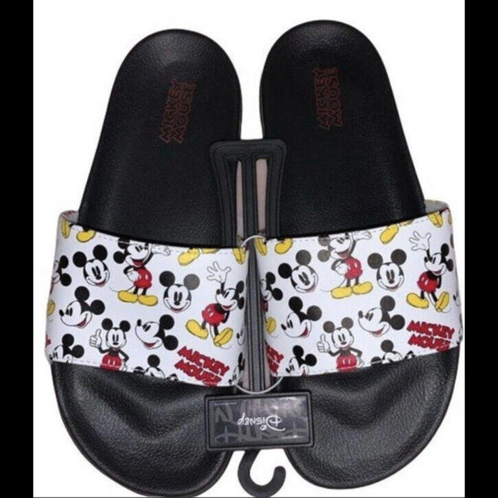 Disney Men’s Size 6 MICKEY MOSE Printed Slides New with Tags
